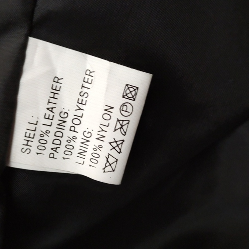 Women's black leather biker vest by 'Bikers Dream Apparel'. Size L - Picture 8 of 8